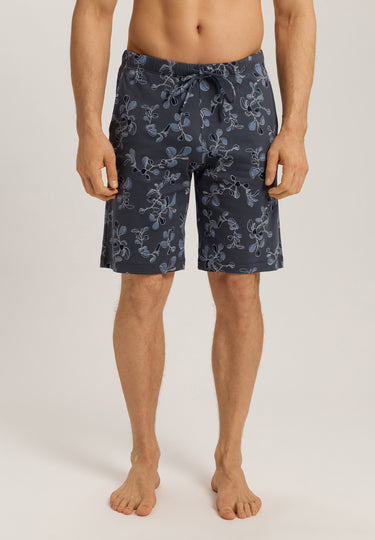 Night And Day Short Knit Pant | Aqua Ink Leaves 75513-3025